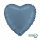 Folienballon Herz Satin Blue Jeans