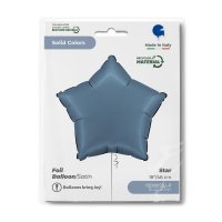 Folienballon Stern Satin Blue Jeans
