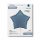 Folienballon Stern Satin Blue Jeans