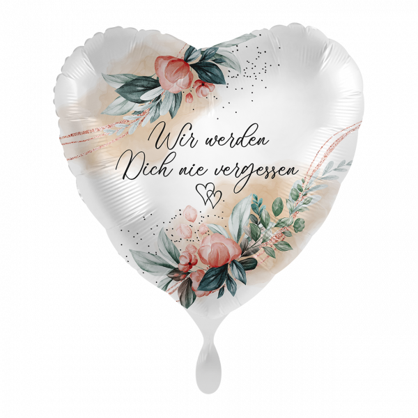 Folienballon Trauer - Wir werden dich nie vergessen
