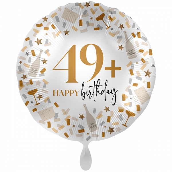 Folienballon HBD Happy Bithday 49+1