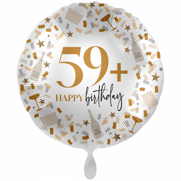 Folienballon HBD Happy Bithday 59+1