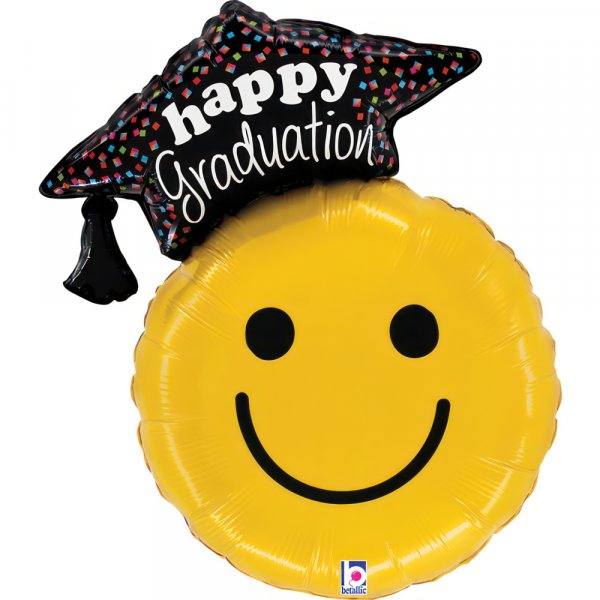 Folienballon Graduation Smiley