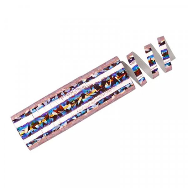 Luftschlangen hellrosa holographic