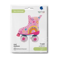 Folienballon Roller Skate pink