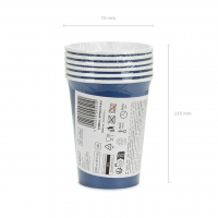 Pappbecher - Solid Color - Dunkelblau - 250ml