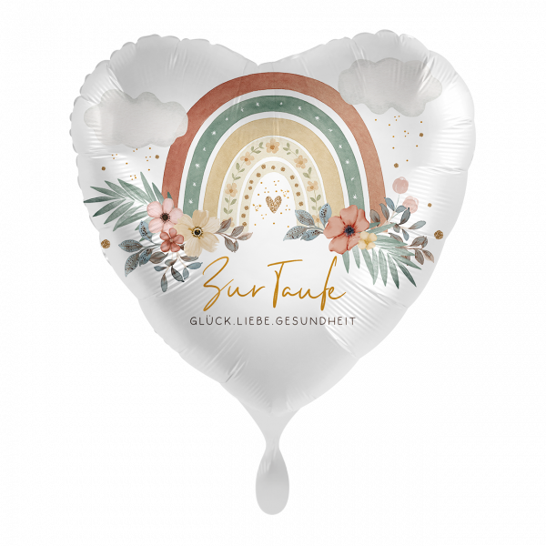 Folienballon Taufe - Glück Liebe Gesundheit
