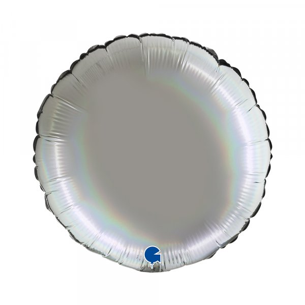 Folienballon Rund Platinum Pure Rainbow Holographic