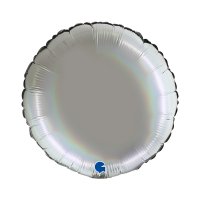 Folienballon Rund Platinum Pure Rainbow Holographic