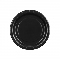 Pappteller - Solid Color - Schwarz klein