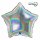 Folienballon Stern Silber Glitter Holographic
