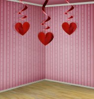 Deko Spirale Herz rot