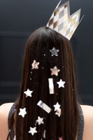 Partykrone schwarz und weis