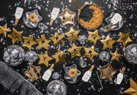 Servietten Happy New Year - Champagner weiß