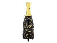 Folienballon - HNY - Flasche schwarz