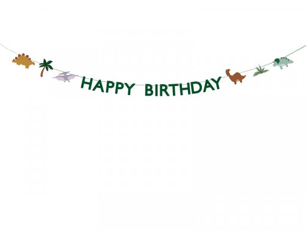 Bannergirlande Dinosaurier Birthday