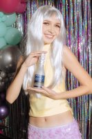 Konfettikanone Champagnerflasche silber