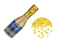 Konfettikanone Champagnerflasche gold