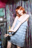 Konfettikanone Champagnerflasche gold