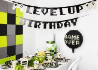Bannergirlande - Gamer - Level Up Birthday