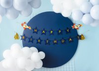 Bannergirlande Flugzeug Birthday (DIY)
