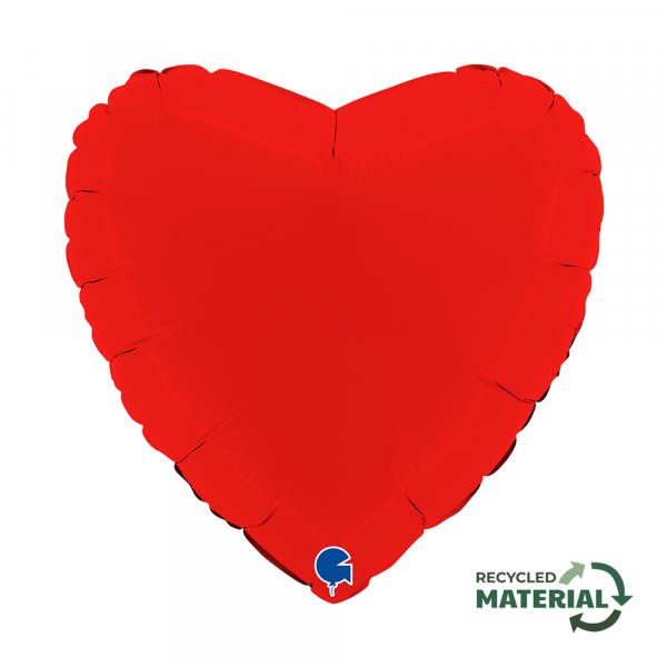 Folienballon Herz Matte Rot