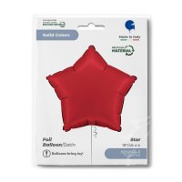 Folienballon Stern Satin Ruby Red