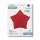 Folienballon Stern Satin Ruby Red