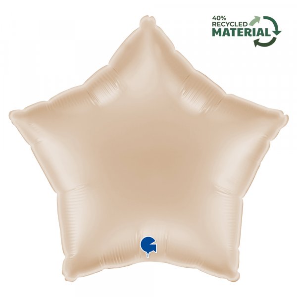 Folienballon Stern Satin Californian Gold