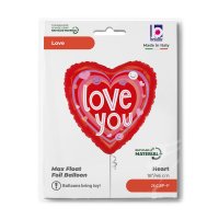 Folienballon Herz Smiley Love Hearts