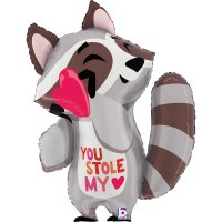 Folienballon Stole My Heart Raccoon