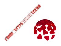 Konfettikanone mit Herzen, rot, 80cm