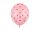 Latexballon 12in / 30,5cm rosa mit roten Herzen (6 Stück)