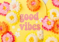 Papierblumen creme / rosa 5 Stück