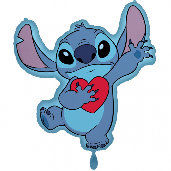 Folienballon Stitch - Stitch with Heart