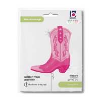 Folienballon Pink Cowgirl Boot - Cowboystiefel