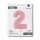 Folienballon Zahl 2 rosa pastell