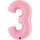 Folienballon Zahl 3 rosa pastell