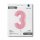 Folienballon Zahl 3 rosa pastell