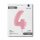 Folienballon Zahl 4 rosa pastell