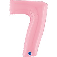 Folienballon Zahl 7 rosa pastell