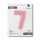 Folienballon Zahl 7 rosa pastell
