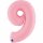 Folienballon Zahl 9 rosa pastell