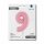 Folienballon Zahl 9 rosa pastell