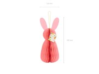 Wabenball Hase pink 30cm