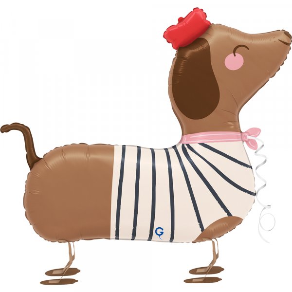 Folienballon Dachshund Walking Ballon