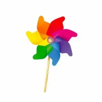 Windrad Ø 21 x 50 cm bunt