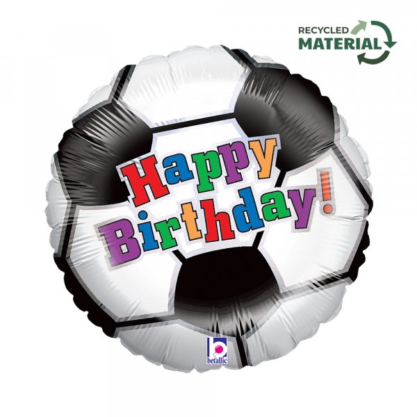 Folienballon Fussball Happy Birthday