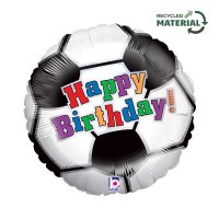 Folienballon Fussball Happy Birthday