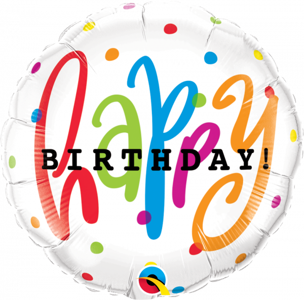Folienballon Birthday Dots - HBD